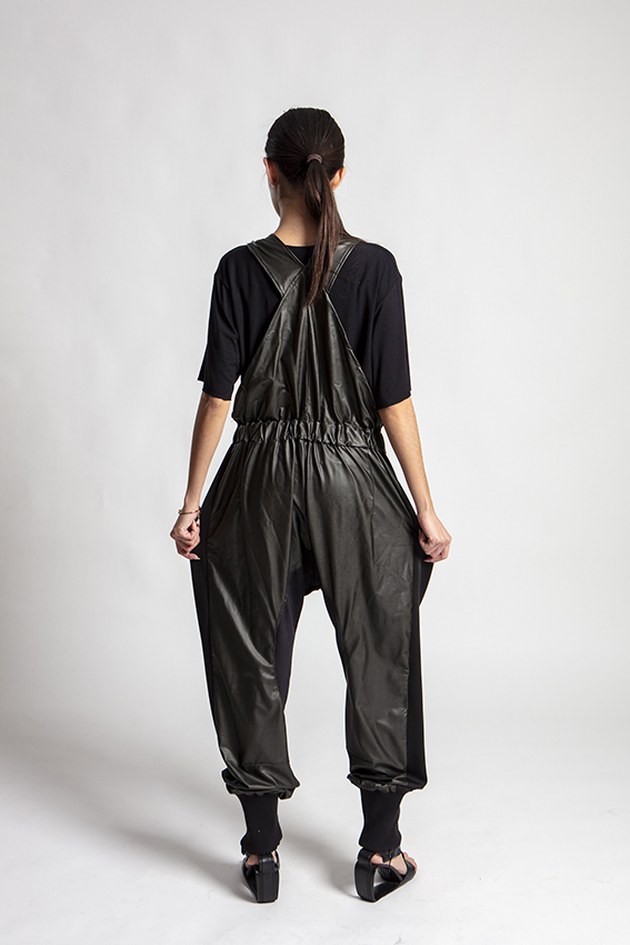 Petroleum technical salopette by Graffi — lightweight performance overalls.
