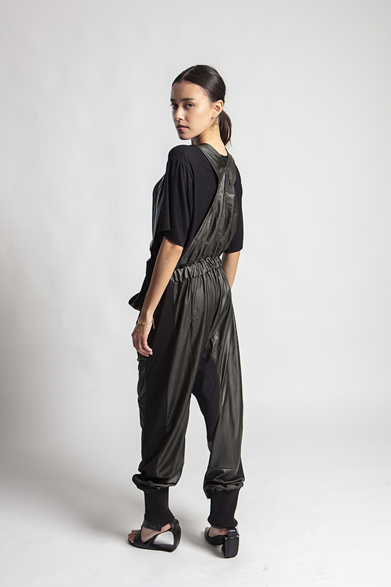 Petroleum technical salopette by Graffi — lightweight performance overalls.