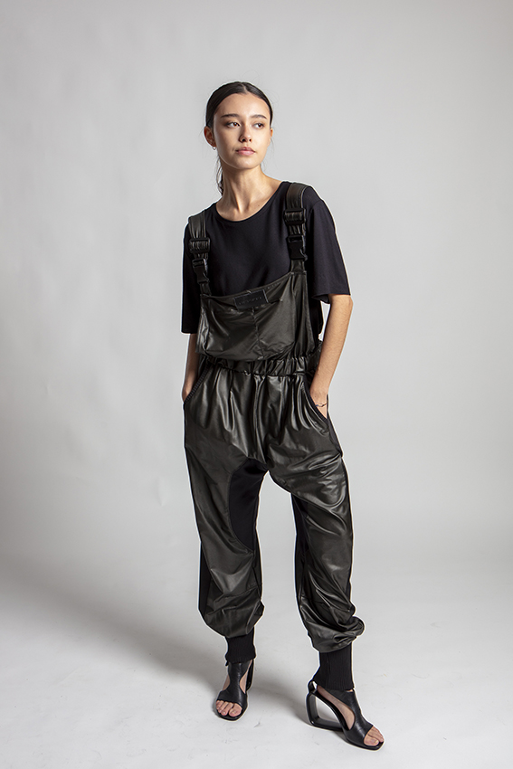 Petroleum technical salopette by Graffi — lightweight performance overalls.
