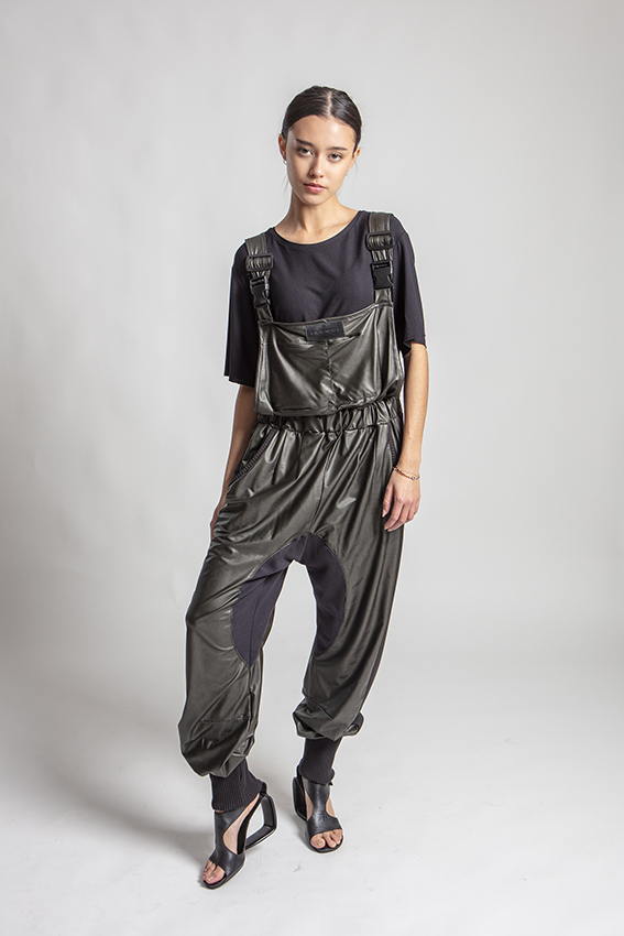 Petroleum technical salopette by Graffi — lightweight performance overalls.